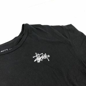 Stussy ステューシー ロゴ S/S Tシャツ FC2558 レディース Sサイズ ブラック 黒 半袖 バッグロゴの画像4