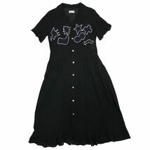 ▼robe de chambre COMME des GARCONS コムデギャルソン AD1999 シアー シャツ ワンピース サイズフリー ベルト欠品 ブラック 黒 RC3770_画像1