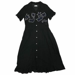 ▼robe de chambre COMME des GARCONS コムデギャルソン AD1999 シアー シャツ ワンピース サイズフリー ベルト欠品 ブラック 黒 RC3770