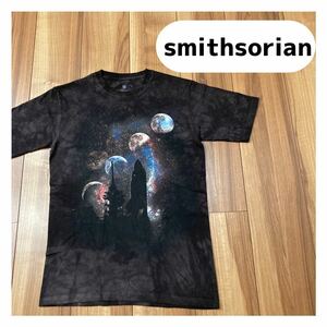 smithsorian スミソニアン 半袖 Tシャツ タイダイ柄 惑星 宇宙 NASA スペースシャトル ロケット USA製 サイズL 玉mc1821