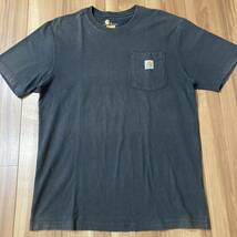 carhartt カーハート 半袖 Tシャツ ポケットT オリジナルフィットUSA企画 ブラック サイズM 玉mc1771_画像2