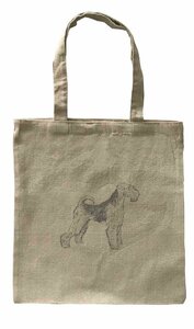 Dog Canvas tote bag/愛犬キャンバストートバッグ【Airedale Terrier/エアデール・テリア】ペット/スケッチ/Sketch/ナチュラル-2