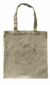 Dog Canvas tote bag/愛犬キャンバストートバッグ【Chow Chow/チャウチャウ】ペット/スケッチ/Sketch/ナチュラル-12