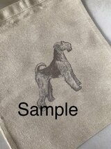 Dog Canvas tote bag/愛犬キャンバストートバッグ【French Bulldog/フレンチブルドッグ】ペット/スケッチ/Sketch/ナチュラル-18_画像2