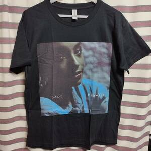 SADE シャーデー BIGプリントTシャツ【 黒 Lサイズ】 名盤ジャケット『プロミス』 Promise　バンドTシャツ ◆検)80s Vintage