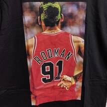 NBA デニスロッドマン DENNIS RODMAN ☆新品/送料無料 BIGプリントTシャツ【黒 Lサイズ】_画像2