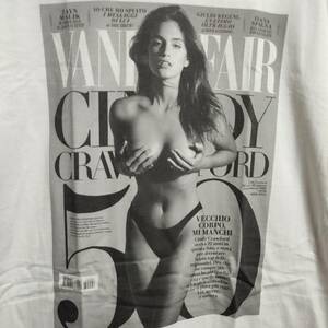 シンディクロフォード（Cindy Crawford) 『ヴァニティフェア（Vanity Fair）』【Mサイズ】BIGプリントTシャツ 新品★PLAYBOY プレイボーイ
