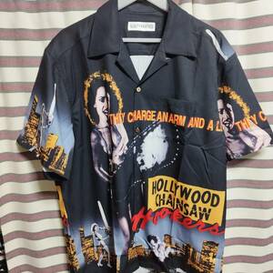 THE TEXAS CHAINSAW MASSACRE / HAWAIIAN SHIRT 悪魔のいけにえ 半袖シャツ メンズ XLサイズ アロハ 開襟シャツ