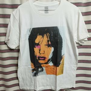 レア柄 アンディ ウォーホル ANDY WARHOL Tシャツ Mick Jagger ミックジャガー The Rolling Stones ローリングストーンズ バンドTee