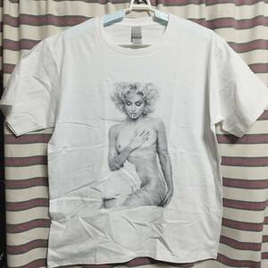 希少柄☆MADONNA NUDE Tシャツ【XLサイズ】マドンナ ヌード 送料無料 検索用) Band バンド Tシャツ 古着 Vintage ビンテージ SEXY セクシー