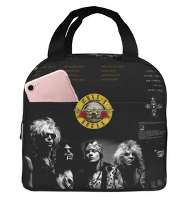 レア品◆ガンズアンドローゼズ GUNS N’ ROSES ミニバッグ Lunch Box Food Bag◆新品　アクセルローズ　バンドTシャツ