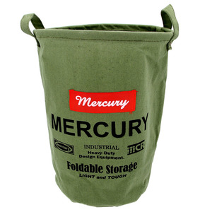 ☆ カーキ マーキュリー キャンバスバケツ M 通販 収納ボックス 布 キャンバス 折りたたみ おしゃれ 雑貨 バケツ MERCURY リビング 収納