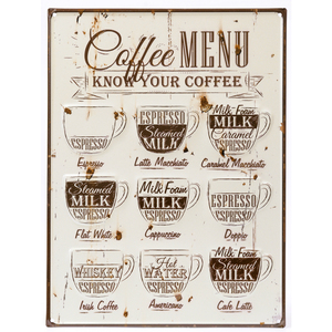 * 154204. Cafe tin plate signboard retro mail order antique style steel ornament board plate signboard stylish autograph plate Cafe manner te The 