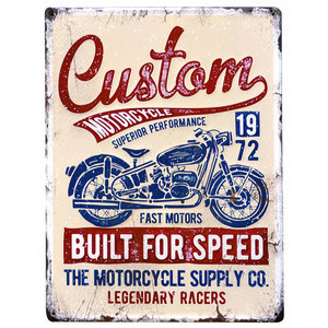 * 165675. bike tin plate signboard retro mail order antique style steel ornament board plate signboard stylish autograph plate Cafe manner te The 