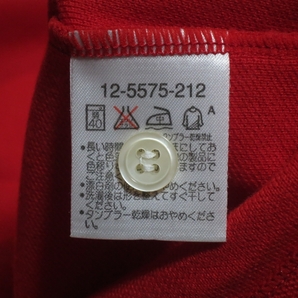高級★MIKI HOUSEミキハウスMEN'Sメンズ【ゆうパケットなら送料無料】RED赤色【ポロシャツ】日本製【シンプルな作りに存在感のある刺繍】★の画像6
