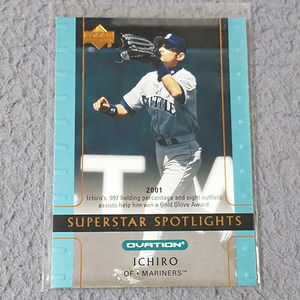 イチロー Ichiro UPPER DECK(2002) 2001 SUPPERSTAR SPOTLIGHTS シアトル・マリナーズ SEATTLE MARINERS レア 野球 トレカ 美品