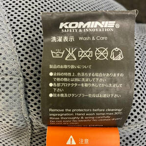 【即決】 KOMINE コミネ スムースメッシュジャージパーカー JK-113/07-113  黒系 ブラック系 XLサイズ 2836-100-Bの画像5