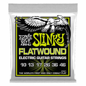 ERNIE BALL Ernie Ball 2591 Flatwound Regular Slinky 10-46(3 string plain ) Flat wow ndo electric guitar string regular s Lynn key 