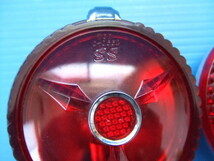 当時物 新品 SS製 ちょんまげ付き 8cm 丸型 ミニランプ 赤色灯 丸形 ストップランプ 旧車 昭和 ビンテージ ホットロッド 高速有鉛 デコトラ_画像2