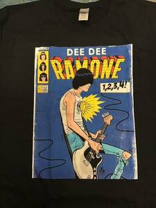 新品サイズXL/送料230円/同梱2枚可能/ギルダンボディ5.3oz/ラモーンズ RAMONES /DEEDEE1234/パンクpunk/Tシャツ ブラック