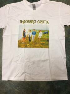 新品サイズXL/送料230円/同梱2枚可/ギルダン5.3oz/スロッビング・グリッスル Throbbing Gristle /Tシャツ ホワイト