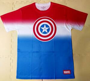 *訳あり* キャプテンアメリカ Tシャツ Lサイズ ( 筋トレ ストレッチ marvel マーベル captain america シビルウォー トレーニング ジム　