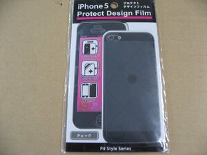 ライズ Rise iPhone5 プロテクトデザインフィルム Protect Design Film チェック R03IP5DF (CHK)