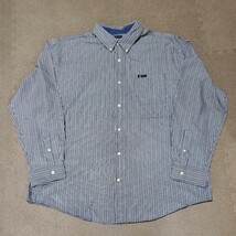 CHAPS　長袖シャツ　ストライプ　サイズ２XL　US古着　アメリカ古着　azu101_画像9