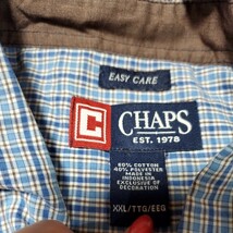 CHAPS　長袖シャツ　チェックシャツ　サイズ２XL　US古着　アメリカ古着　azu115_画像5