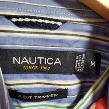 NAUTICA 長袖シャツ ストライプ サイズM US古着 アメリカ古着 azu217_画像5