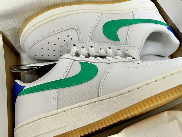 NIKE ナイキ AIR FORCE 1 エアフォース1 グリーン ブルー ウィメンズ 24.5 cm dd8959 110