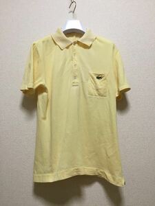 60's70's フランスラコステ フレンチラコステ CHEMISE LACOSTE ヴィンテージ ポロシャツ 鹿の子地 ポロシャツ フランス製 黄 6 ポケット