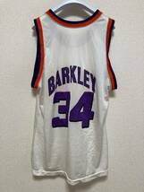 90's USAヴィンテージ champion チャンピオン ゲームシャツ NBAユニフォーム USA製 suns 44 BARKLEY 34 タンクトップ サンズ メッシュ_画像2