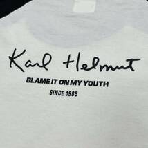 ビンテージ【90s】Karl Helmut カールヘルム 半袖 Tシャツ L 古着 日本製 PINK HOUSE ピンクハウス 綿100% コットン シンプル ロゴ_画像9