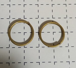 ☆二重カン　大きめ　内径17ｍｍ　金古美色　2個セット☆彡