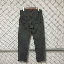 90s Levi's 501-0658 リーバイス USA製 先染ブラック デニムパンツ ジーンズ ダメージ 31×32_画像4