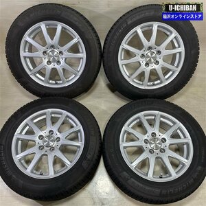 溝あり ベンツ W205系 Cクラス 等 ユーロバーン 6.5-16+38 5H112 ミシュラン X-ICE 3+ 205/60R16 16インチ スタッドレス 4本セット 009k