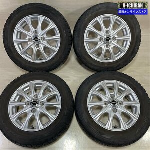 ライフ ゼスト パレット パレットSW 等 アクセルフォー 4-13+45 4H100 ダンロップ DSX-2 155/65R13 13インチ スタッドレス 4本セット 009k