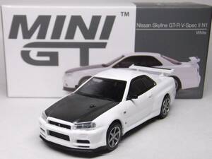 MINI GT★ニッサン スカイライン GT-R (R34) V-Spec Ⅱ N1 ホワイト MGT00501-R Nissan R34 Vスペック White 1/64 TSM