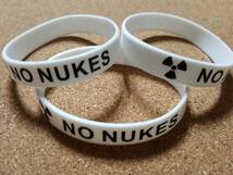 ＮＯ　ＮＵＫＥＳ　ラバー　ブレスレット　反核　反戦　反原発　メッセージ　アクセ　10個セット　まとめ　世界平和_画像2