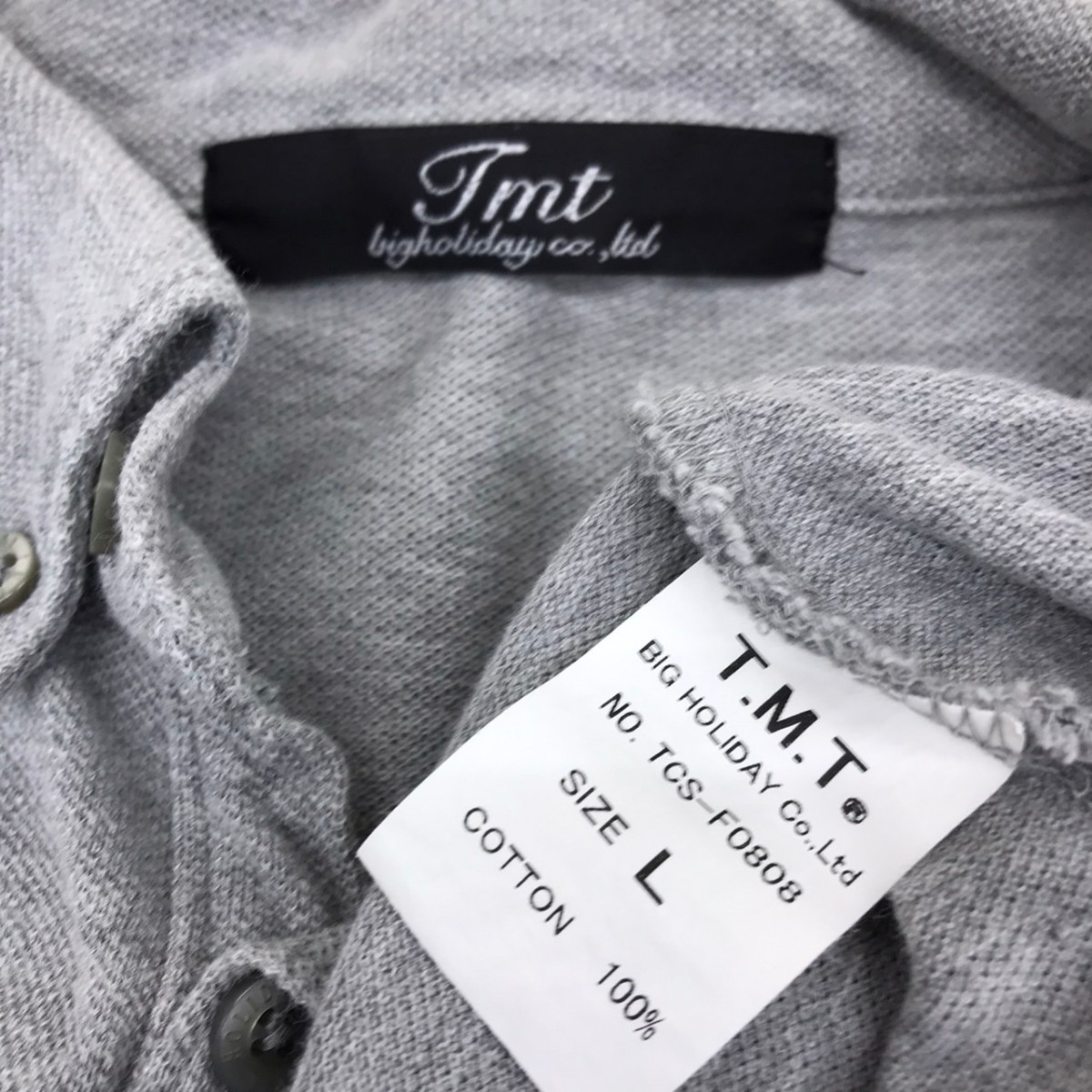 送料370円】TMT ティーエムティー ビッグホリデー プリント ボタン