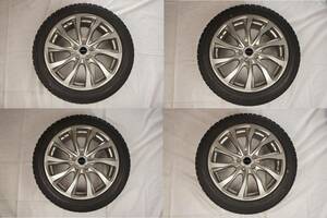 BALMINUM アルミホイール スタッドレス 4本セット GPインプレッサ外し 205/50R17 17インチ 7J +53 PCD100 5H ブリザック VRX @1141d