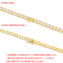 【チェーン幅 4mm、長さ 18インチ】King Ice キングアイス テニスチェーン ネックレス ゴールド 14K Gold Single Row Tennis Chain メンズ_画像5