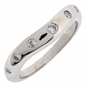 [ free shipping ][ genuine article ]BVLGARI* BVLGARY *PT950* Corona ring *7P diamond * platinum * ring * approximately 8 number * lady's * simple * polished 
