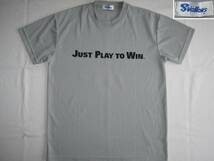 ★古着 Swallows 東京ヤクルトスワローズ 球団創設40周年 JUST PLAY TO WIN つば九郎 ドライ 吸汗速乾 半袖 Tシャツ M グレー プロ野球★_画像1