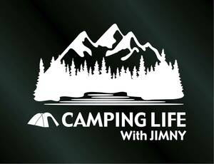 ジムニー CAMPING LIFE With JIMNY ステッカー Lサイズ アウトドア キャンプ シール デカール JB23 JB64