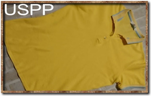 *USPP embroidery entering polo-shirt with short sleeves yellow *