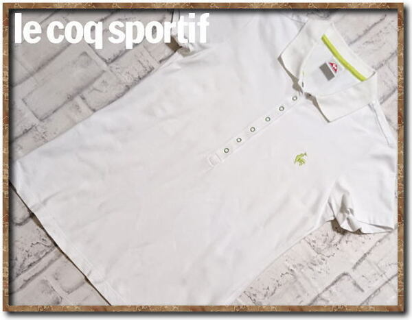 ☆le coq sportif　ルコックスポルティフ　刺繍入り半袖ポロシャツ　白☆