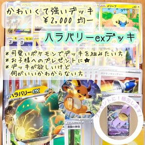 ハラバリーex 格安デッキ ピカチュウ モココ ライチュウ 初心者デッキ ポケモンカード 構築済デッキ ナンジャモ