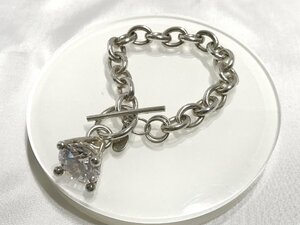 #[YS-1] ear &ma-jiMimi&Marge # chain bracele stone attaching # 925 sterling silver silver made total length 18cm [ including in a package possibility commodity ]#D